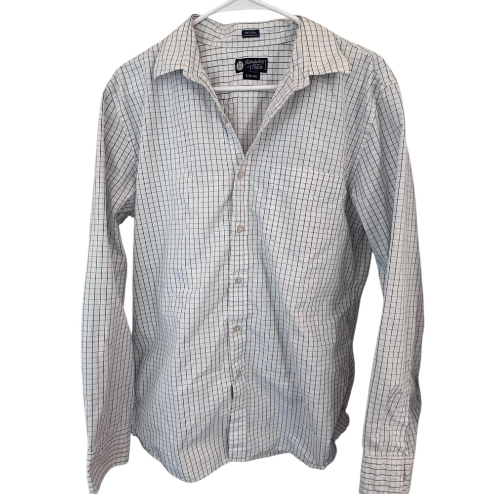 J.Crew Haberdashery Shirtings Windowpane Button Down – Size L